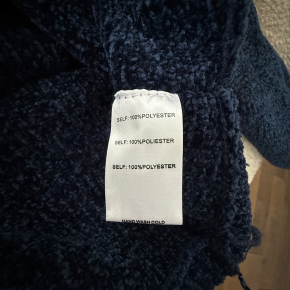 ALTAR’D STATE Women's Cropped Boat Neck Navy Sweater Size Medium, NWOT - Picture 8 of 9